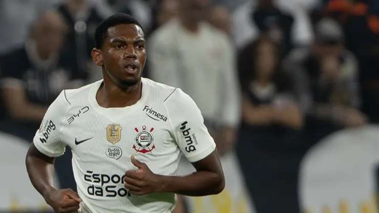 Andre jogador do Corinthians durante partida contra o Barra no estádio Arena Corinthians pelo campeonato Copa Do Brasil 2026. Foto: Joisel Amaral/AGIF