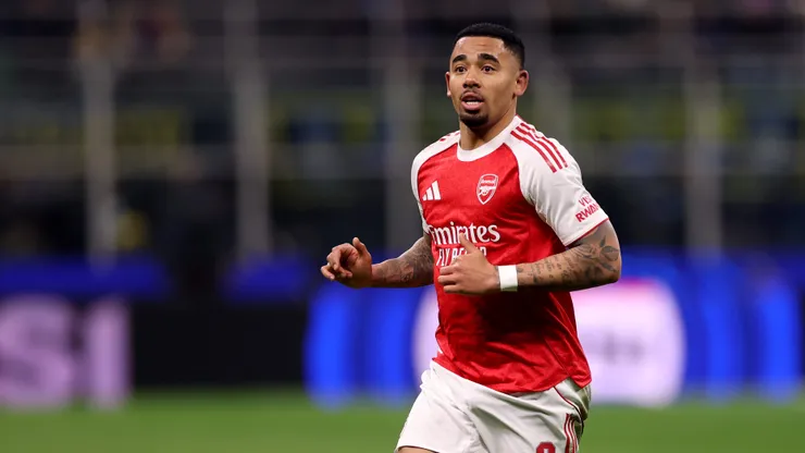 Gabriel Jesus of Arsenal during the UEFA Champions League 2025/26 League Phase MD7 match between FC Internazionale Milano and Arsenal FC at Stadio San Siro on January 20, 2026 in Milan, Italy.