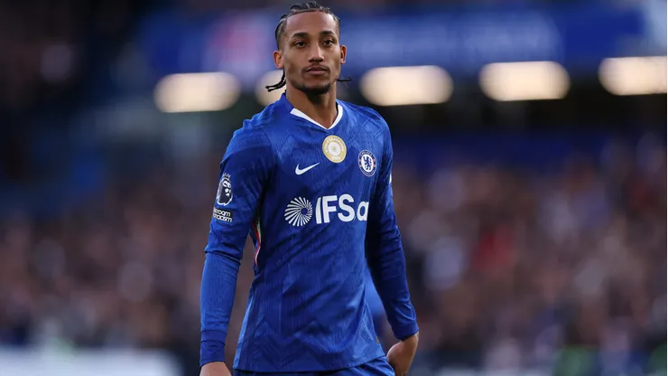 Joao Pedro of Chelsea reacts during the Premier League match between Chelsea and Newcastle United at Stamford Bridge on March 14, 2026 in London, England.
