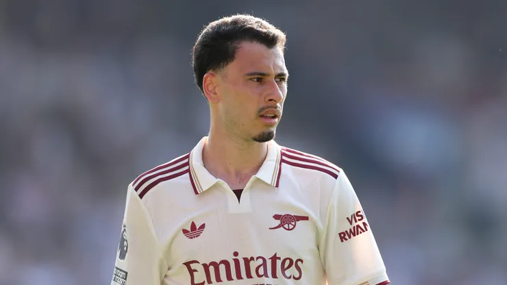 Gabriel Martinelli of Arsenal looks on during the Premier League match between Crystal Palace and Arsenal at Selhurst Park on May 24, 2026 in London, England.