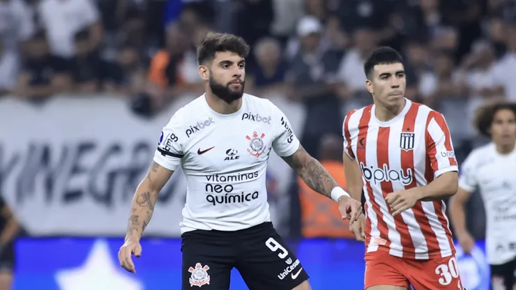 Yuri Alberto jogador do Corinthians durante partida contra o Estudiantes no estádio Arena Corinthians pelo campeonato Copa Sul-Americana 2023. Foto: Marcello Zambrana/AGIF