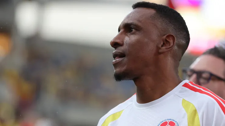 Deiver Machado of Colombia warms up prior to the international friendly match between Colombia and Croatia at Camping World Stadium on March 26, 2026 in Orlando, Florida.