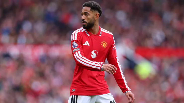 Matheus Cunha of Manchester United during the Premier League match between Manchester United and Nottingham Forest at Old Trafford on May 17, 2026 in Manchester, England.