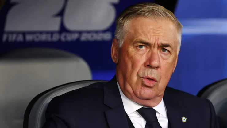 Carlo Ancelotti, Head Coach of Brazil, looks on before the FIFA World Cup 2026 Group C match between Scotland and Brazil at Miami Stadium on June 24, 2026 in Miami Gardens, Florida.