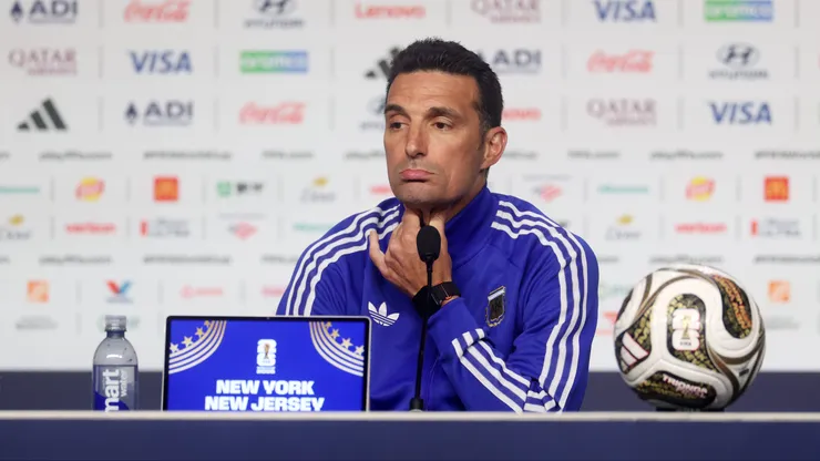 Lionel Scaloni, técnico da Argentina, durante uma coletiva antes da final da Copa do Mundo de 2026. (Photo by Lars Baron/Getty Images)