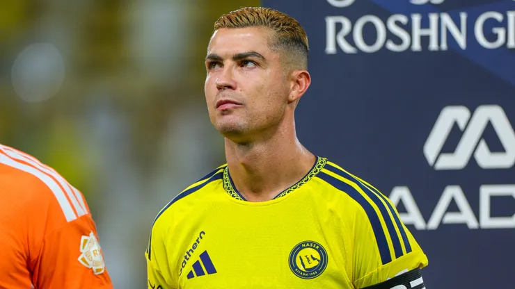 Cristiano Ronaldo da equipe Al Nassr durante o jogo da Saudi Pro League entre Al Nassr e Abha no Al Awwal Park. (Photo by Abdullah Ahmed/Getty Images)