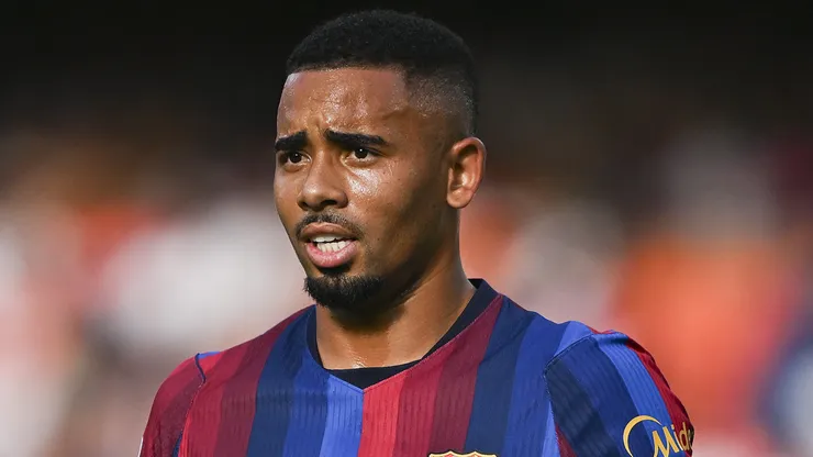 Gabriel Jesus of FC Barcelona looks on during the LaLiga EA Sports 2026/27 match between Valencia CF and FC Barcelona at Estadi de Mestalla on September 06, 2026 in Valencia, Spain.