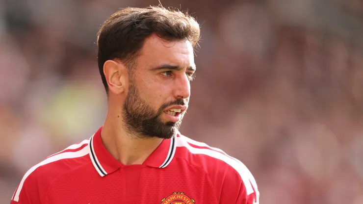 Bruno Fernandes of Manchester United during the Premier League 2026/27 match between Manchester United and Manchester City at Old Trafford on September 13, 2026 in Manchester, England.