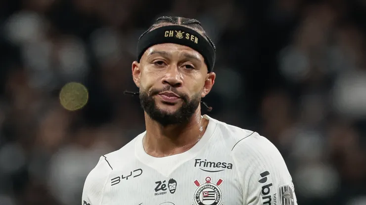 Memphis Depay jogador do Corinthians durante partida contra o Estudiantes no estádio Arena Corinthians pelo campeonato Copa Libertadores 2026. Foto: Marcello Zambrana/AGIF