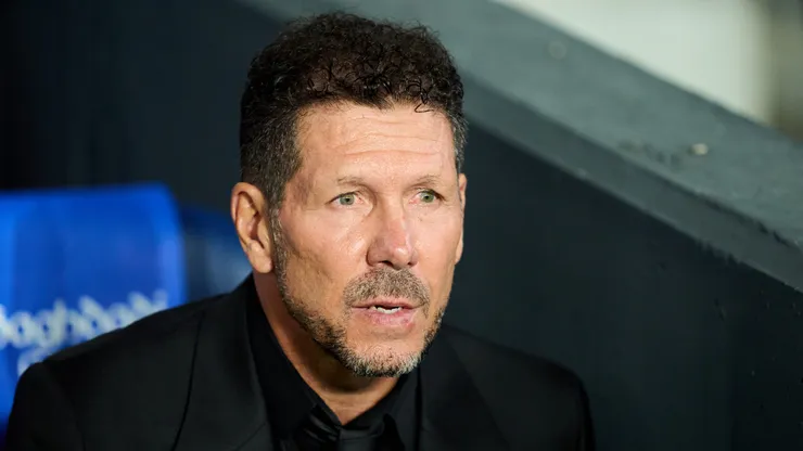 Diego Pablo Simeone of Atletico de Madrid looks on during the LaLiga EA Sports 2026/27 match between Real Sociedad and Atletico de Madrid at Estadio Anoeta on September 13, 2026 in San Sebastian, Spain.