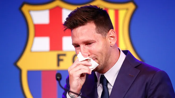 Lionel Messi se despedindo do Barcelona. (Foto: Eric Alonso/Getty Images)