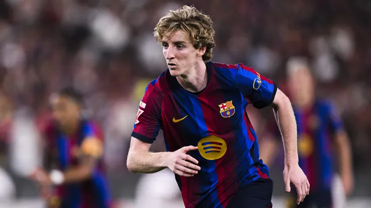 Anthony Gordon durante partida da LaLiga entre Barcelona e Rayo Vallecano de Madrid no Camp Nou. (Photo by David Ramos/Getty Images)