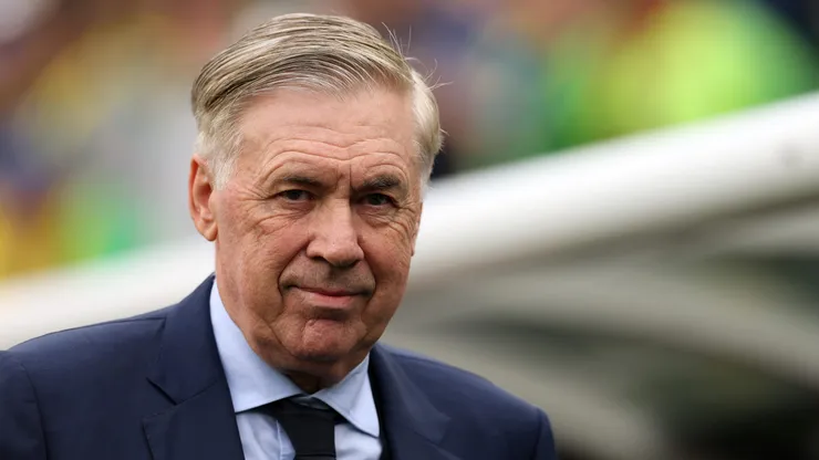Carlo Ancelotti, Head Coach of Brazil, looks on prior to the international friendly match between Brazil and France at Gillette Stadium on March 26, 2026 in Foxborough, Massachusetts.