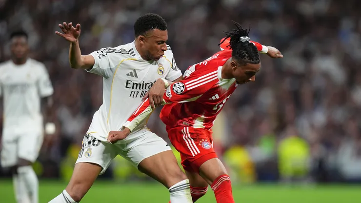 Mbappé ao lado de Michael Olise. (Foto: Angel Martinez/Getty Images)