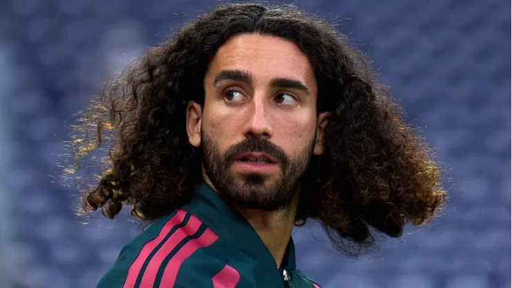 Marc Cucurella of Real Madrid looks on prior to the LaLiga EA Sports 2026/27 match between Real Madrid and Rayo Vallecano de Madrid at Estadio Santiago Bernabeu on September 12, 2026 in Madrid, Spain.