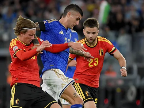 Itália de Mancini perde para a Bélgica na estreia