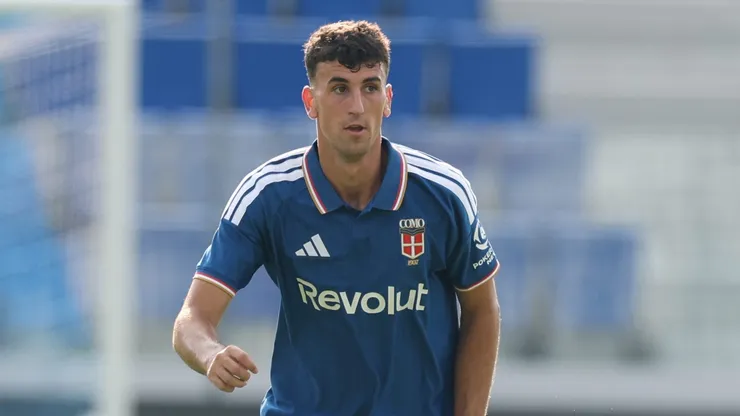 Jacobo Ramon durante o amistoso de pré-temporada entre Como e Famalicão. (Photo by Claudio Villa/Getty Images)