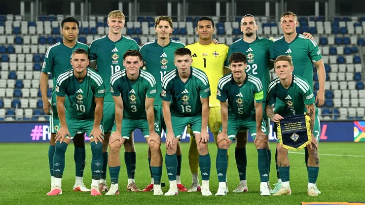 Players of Northern Ireland pose for a team photograph before the UEFA Nations League 2026/27 group phase match between Georgia and Northern Ireland at Boris Paichadze National Stadium on September 25, 2026 in Tbilisi, Georgia. (Photo by Levan Verdzeuli/Getty Images)