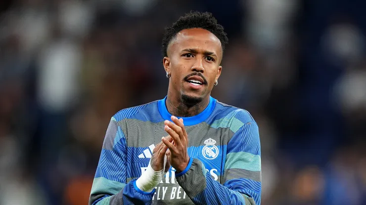 Éder Militão antes de jogo do Real Madrid. (Foto: Angel Martinez/Getty Images)