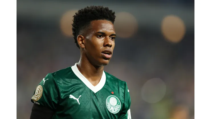 Estevao of Palmeiras reacts following the FIFA Club World Cup 2025 quarter final match between SE Palmeiras and Chelsea FC at Lincoln Financial Field on July 04, 2025 in Philadelphia, Pennsylvania.
