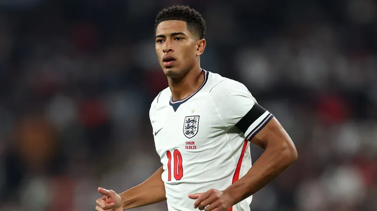 LONDON, ENGLAND - SEPTEMBER 26: Jude Bellingham of England during the UEFA Nations League 2026/27 group phase match between England and Spain at Wembley Stadium on September 26, 2026 in London, England. (Photo by Justin Setterfield/Getty Images)