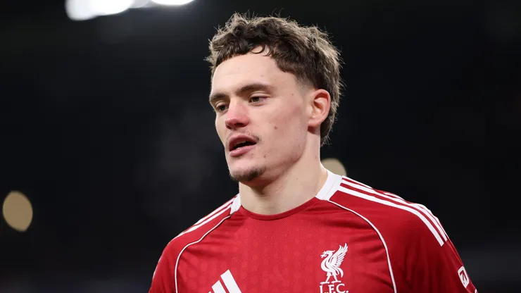 Florian Wirtz of Liverpool during the UEFA Champions League 2025/26 League Phase MD8 match between Liverpool FC and Qarabag FK at Anfield on January 28, 2026 in Liverpool, England.