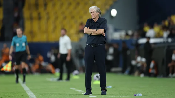 RIYADH, SAUDI ARABIA - SEPTEMBER 14: Jorge Jesus team Manager of Al-Nassr FC during the Saudi Pro League match between Al Nassr and Al Kholood at Al Awwal Park on September 14, 2025 in Riyadh, Saudi Arabia. (Photo by Abdullah Ahmed/Getty Images)