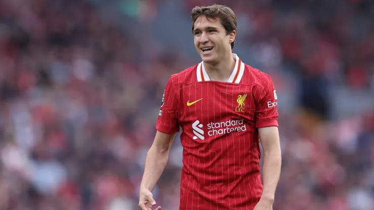 Federico Chiesa of Liverpool FC during the Premier League match between Liverpool FC and AFC Bournemouth at Anfield on September 21, 2024 in Liverpool, England.