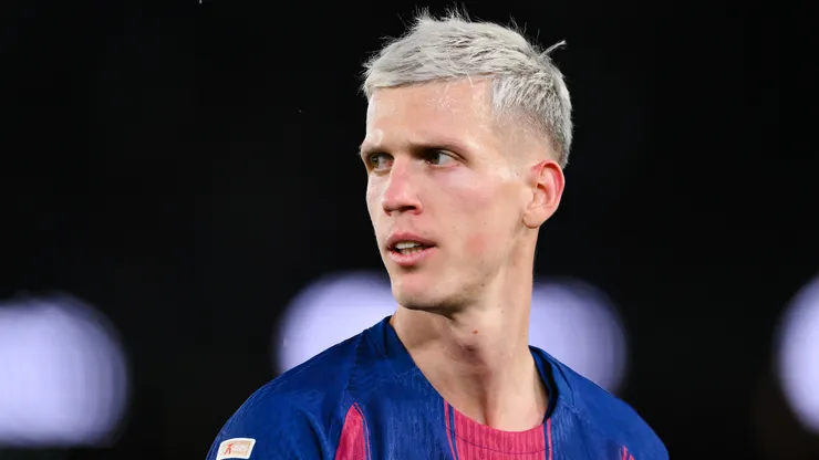 Dani Olmo of FC Barcelona looks on during the LaLiga EA Sports match between FC Barcelona and Real Oviedo at Spotify Camp Nou on January 25, 2026 in Barcelona, Spain.