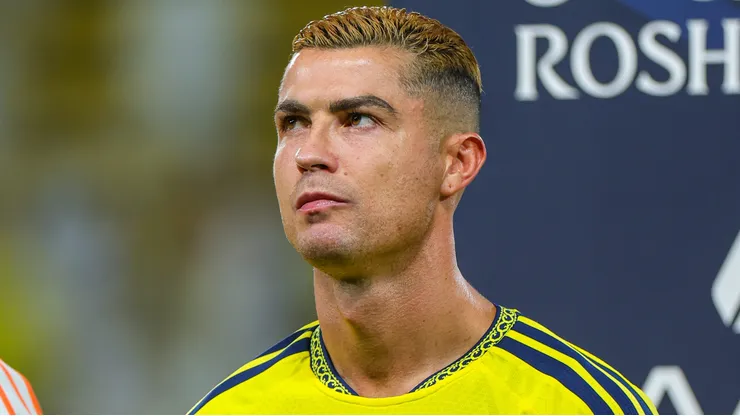 Cristiano Ronaldo volta para a Arábia antes de Portugal x Noruega. Foto: Abdullah Ahmed/Getty Images)