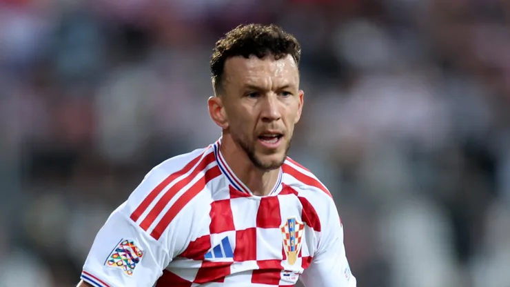 Ivan Perišić, da Croácia, durante a partida da fase de grupos da Liga das Nações da UEFA 2026/27 entre Croácia e Inglaterra, no Estádio HNK Rijeka, em 3 de outubro de 2026, em Rijeka, Croácia. (Foto de Carl Recine/Getty Images)
