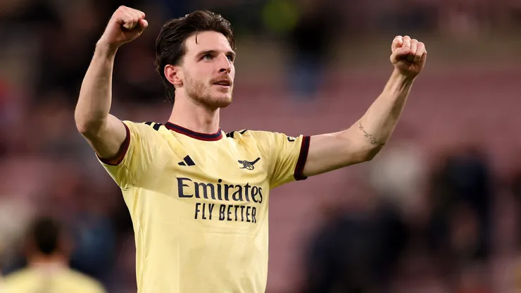 SUNDERLAND, ENGLAND - SEPTEMBER 12: Declan Rice of Arsenal celebrates during the Premier League 2026/27 match between Sunderland and Arsenal FC at Stadium of Light on September 12, 2026 in Sunderland, England. (Photo by Stu Forster/Getty Images)