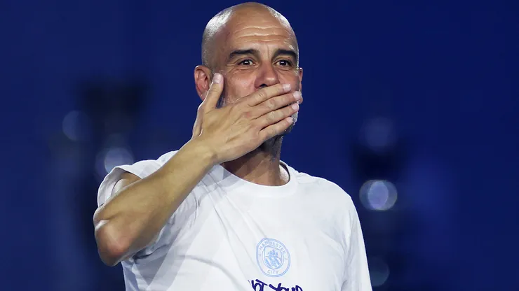 Guardiola retorna para apoiar o City. Foto: Lewis Storey/Getty Images)