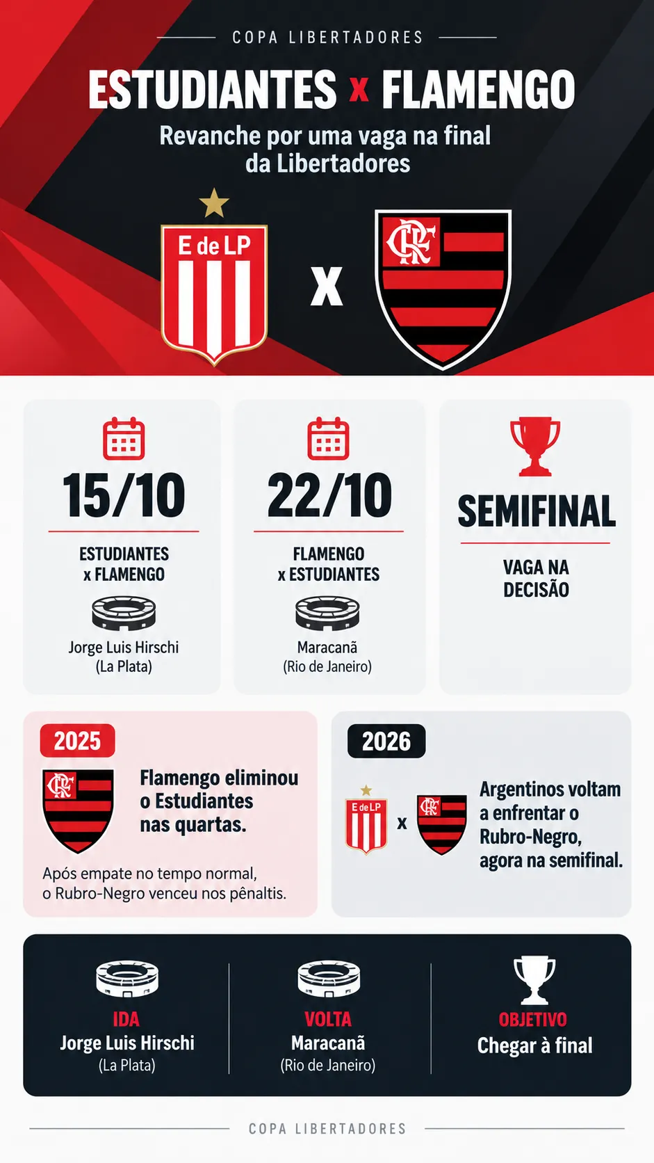 Infográfico Estudiantes Flamengo