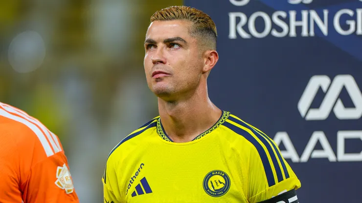 RIYADH, SAUDI ARABIA - SEPTEMBER 9: Cristiano Ronaldo of team Al Nassr during the Saudi Pro League game between Al Nassr and Abha at Al Awwal Park on September 9, 2026 in Riyadh, Saudi Arabia. (Photo by Abdullah Ahmed/Getty Images)