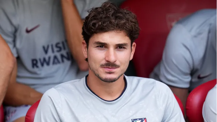 Julian Alvarez of Atletico de Madrid looks on before the LaLiga EA Sports 2026/27 match between Athletic Club and Atletico de Madrid at Estadio de San Mames on September 05, 2026 in Bilbao, Spain.