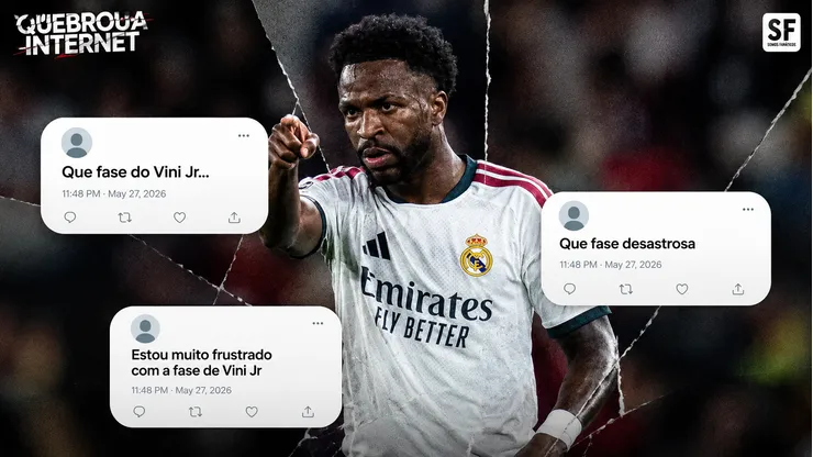 Quebrou a Internet: Vini Jr. erra em Roma x Real e web não perdoa