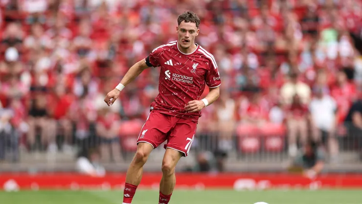 Florian Wirtz of Liverpool during the during the pre-season friendly match between Liverpool FC and AS Monaco at Anfield on August 09, 2026 in Liverpool, England.