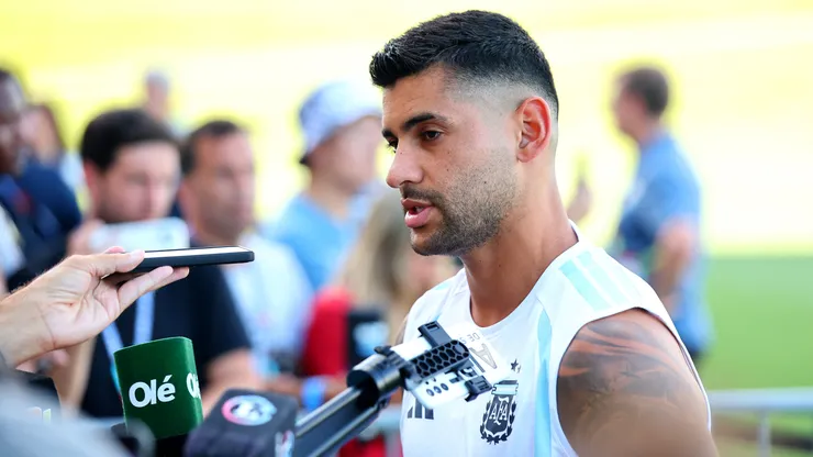 Cristian Romero of Argentina attends a training session one day ahead of the FIFA World Cup 2026 Quarter Final match at Sporting Kansas City Training Centre on July 10, 2026 in Kansas City, Kansas.