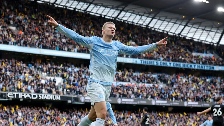 Haaland foi destaque novamente no Manchester City - Foto: Michael Steele/Getty Images.
