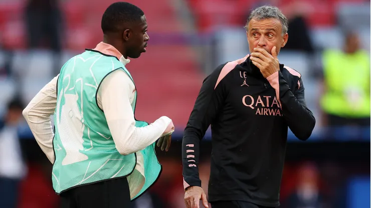 Luis Enrique exalta Dembélé após vitória do PSG no Francês. Foto: Carl Recine/Getty Images)