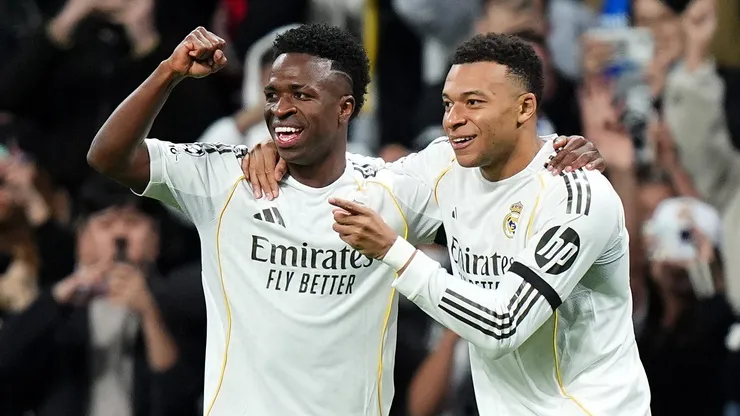 Mbappé defende Vini Jr de críticas no Real. Foto: Angel Martinez/Getty Images)