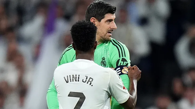 Courtois minimiza má fase de Vini Jr no Real. Foto: Angel Martinez/Getty Images