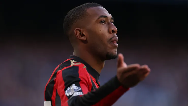 Rayan of Bournemouth reacts during the Premier League 2026/27 match between Chelsea FC and AFC Bournemouth at Stamford Bridge on October 10, 2026 in London, England.