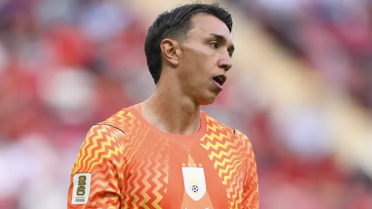 Fernando Muslera of Uruguay looks on during the FIFA World Cup 2026 Group H match between Uruguay and Spain at Guadalajara Stadium on June 26, 2026 in Zapopan, Mexico.