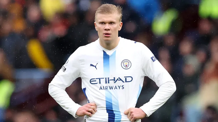 Erling Haaland of Manchester City looks on during the Premier League 2026/27 match between Aston Villa FC and Manchester City at Villa Park on October 24, 2026 in Birmingham, England.