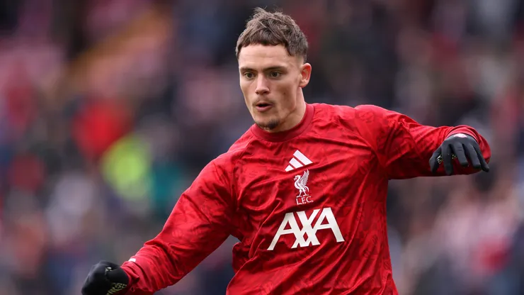 Florian Wirtz of Liverpool looks on during the warm up before the Premier League 2026/27 match between Liverpool FC and Brighton & Hove Albion at Anfield on October 25, 2026 in Liverpool, England.