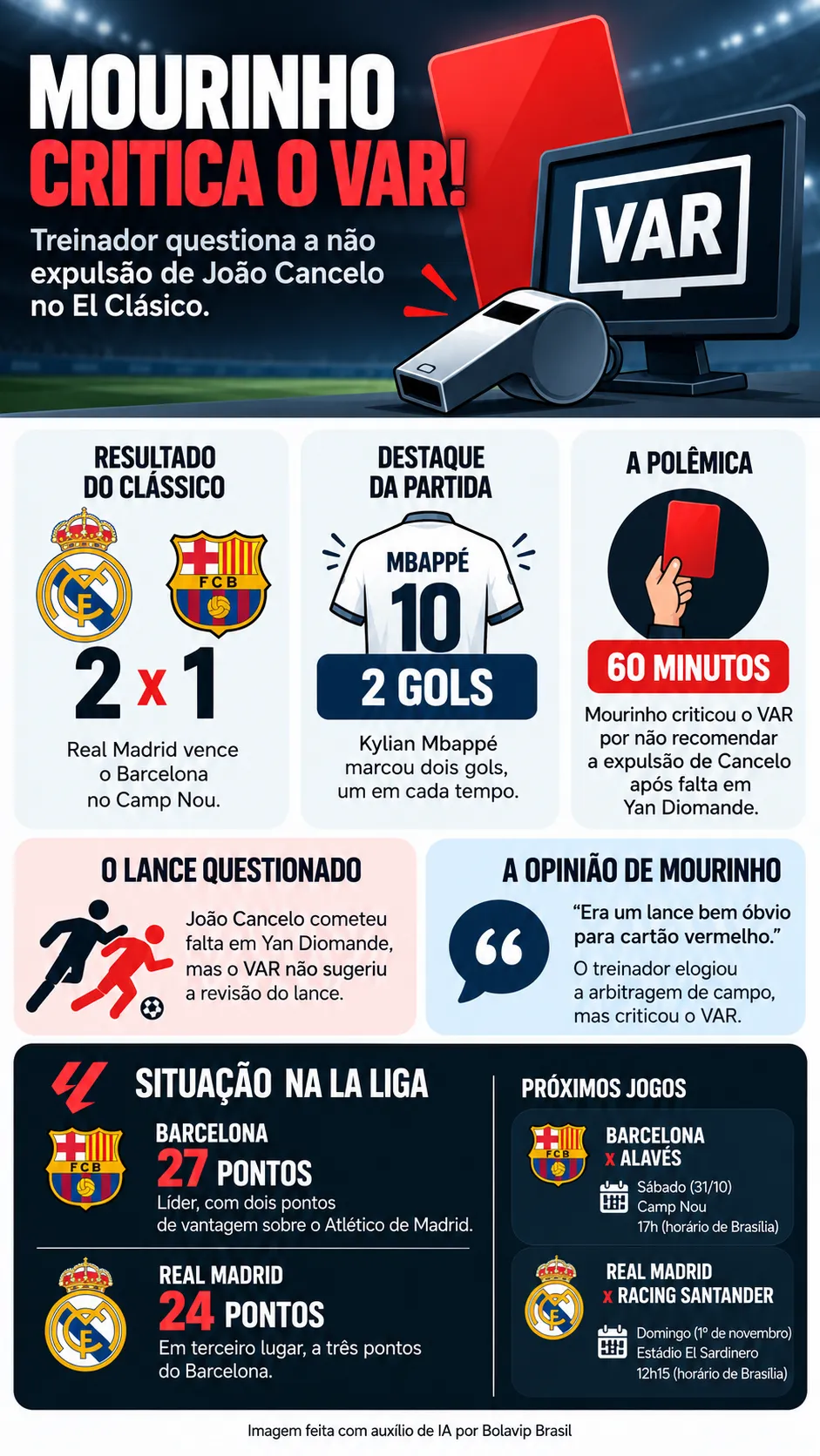 Infográfico Barcelona X Real Madrid