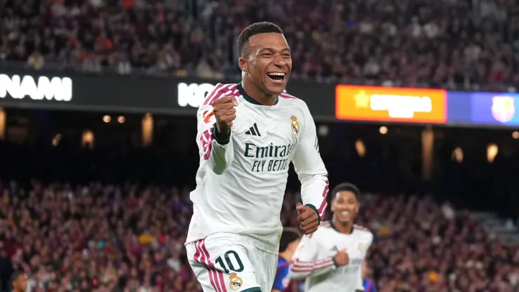 Mbappé comemora pelo Real Madrid. (Foto: Alex Caparros/Getty Images)
