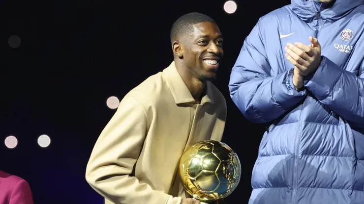 Ousmane Dembélé, vencedor da Bola de Ouro 2025. (Foto: Catherine Steenkeste/Getty Images for Qatar Airways)
